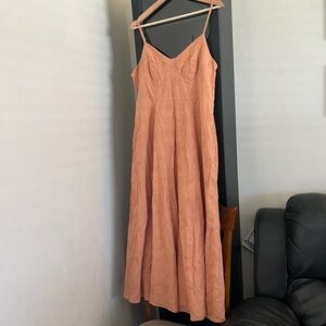 NWT Lulu’s “Time For Tea” Orange Jacquard Sleeveless Midi Dress